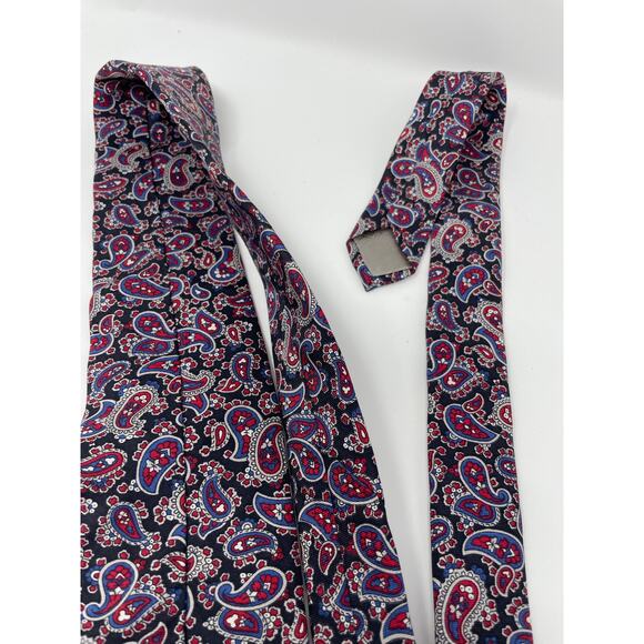 Mens Christian Dior Tie Made USA Woven Italy All Silk Paisley Designer - Picture 6 of 6